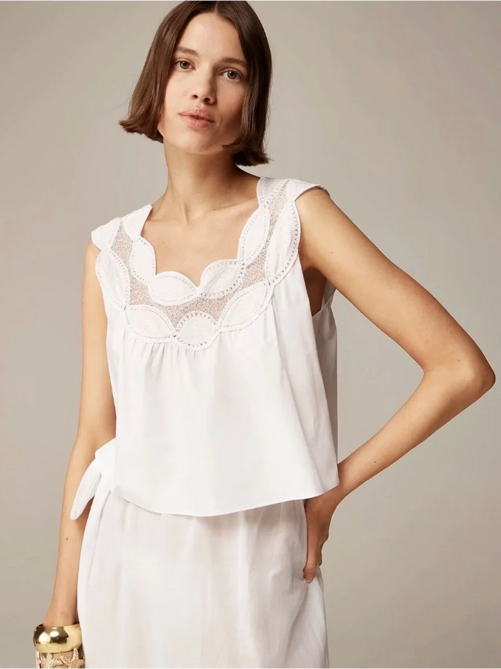 NWT J CREW SWINGY LACE TOP BLACK XS